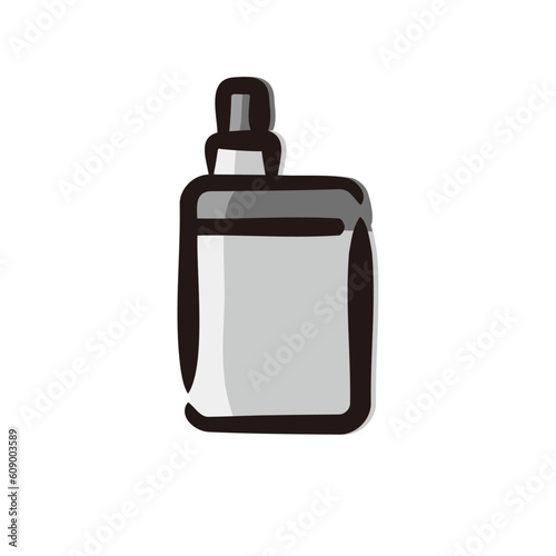 Vaporizer - Cannabis product icon/illustration (Hand-drawn line, colored version)