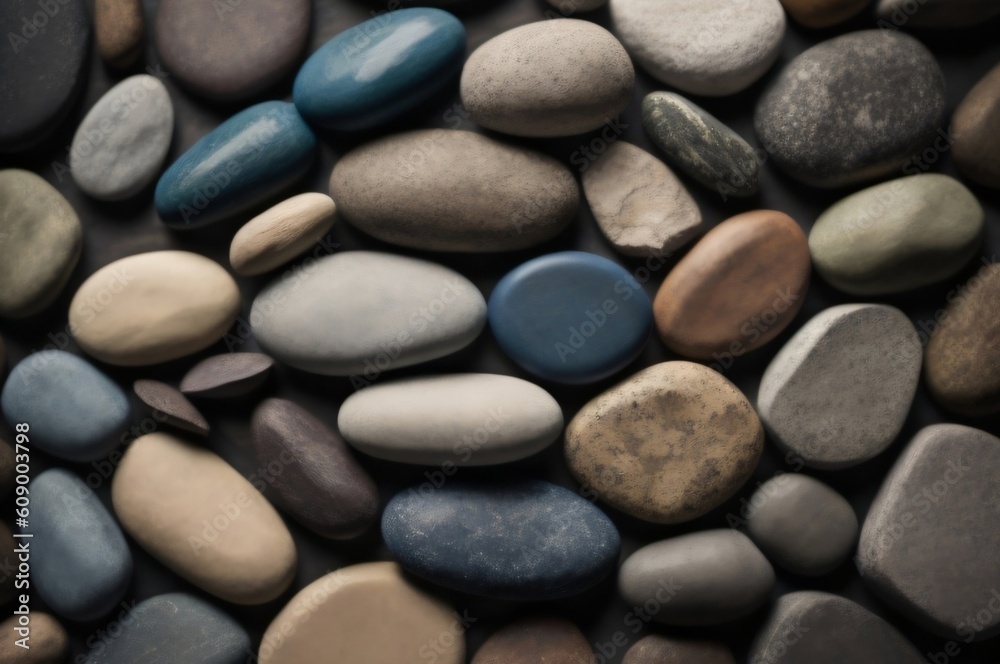 Zen stones background, pebble background. Generative AI. Zen stones background, pebble background. Generative AI.