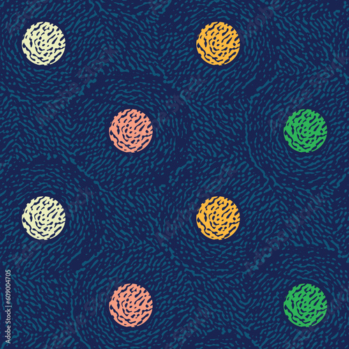 Multicolor Mottled Textured Polka Dots Pattern