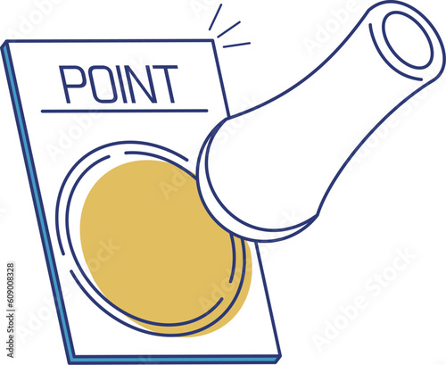 ポイントを獲得したイラスト