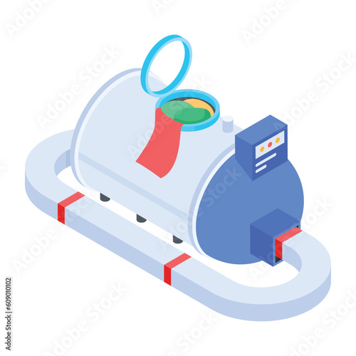 An isometric icon of drying rack 