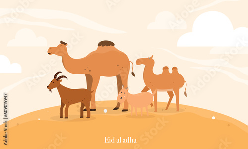 vector background for eid al-adha celebration