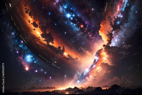Galactic Splendor: A Masterpiece of Ultra-Detailed Space Art Rendered in Octane