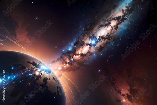 Galactic Splendor: A Masterpiece of Ultra-Detailed Space Art Rendered in Octane