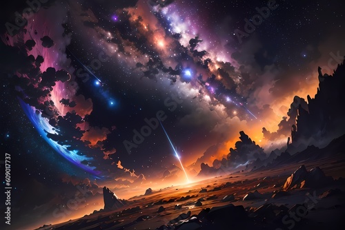 Galactic Splendor: A Masterpiece of Ultra-Detailed Space Art Rendered in Octane
