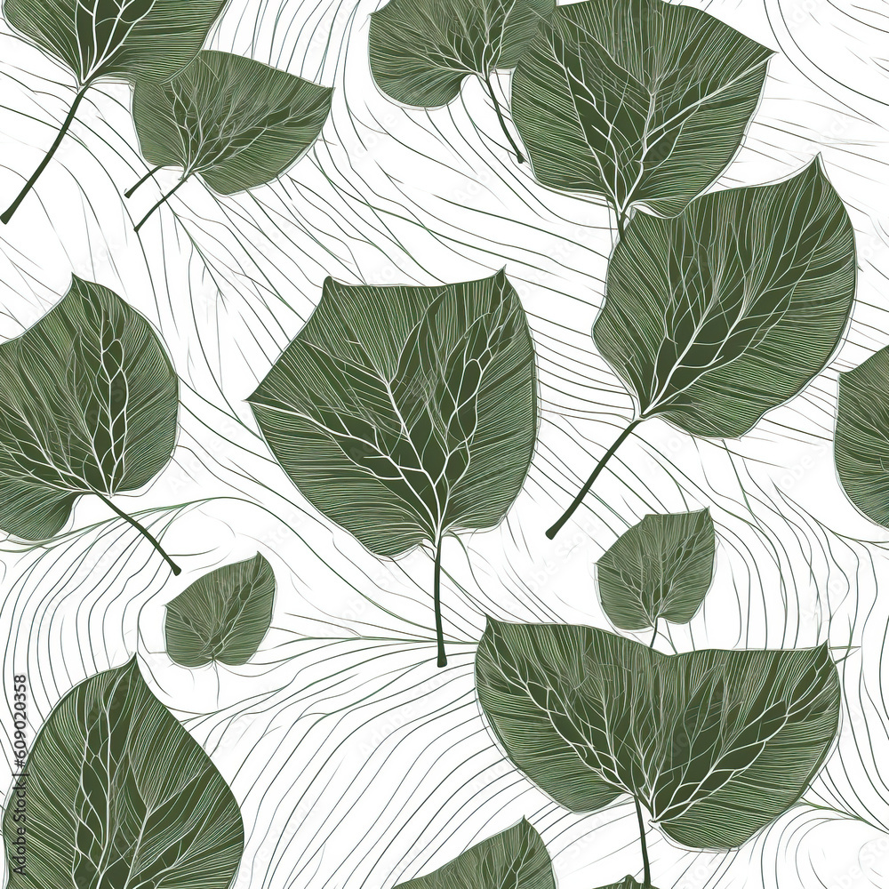 ipe_leaves_pattern_on_white_background