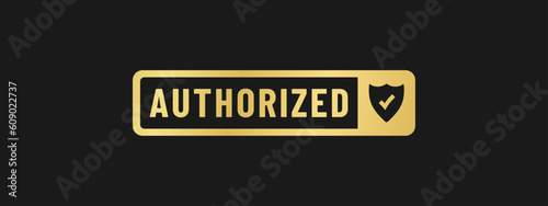 Authorized dealer sign or Authorized dealer stamp vector isolated in flat style. Best Authorized dealer sign for service design element. Authorized dealer stamp vector for reliable service design.