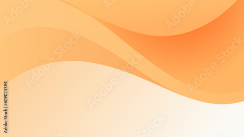 Abstract gradient orange background with wave	
