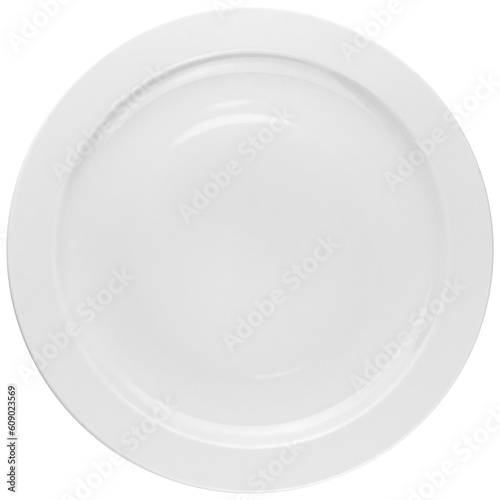 white plate on a white background