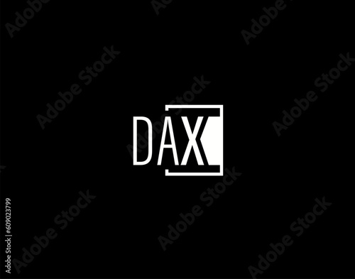 DAX Logo and Graphics Design, Modern and Sleek Vector Art and Icons isolated on black background