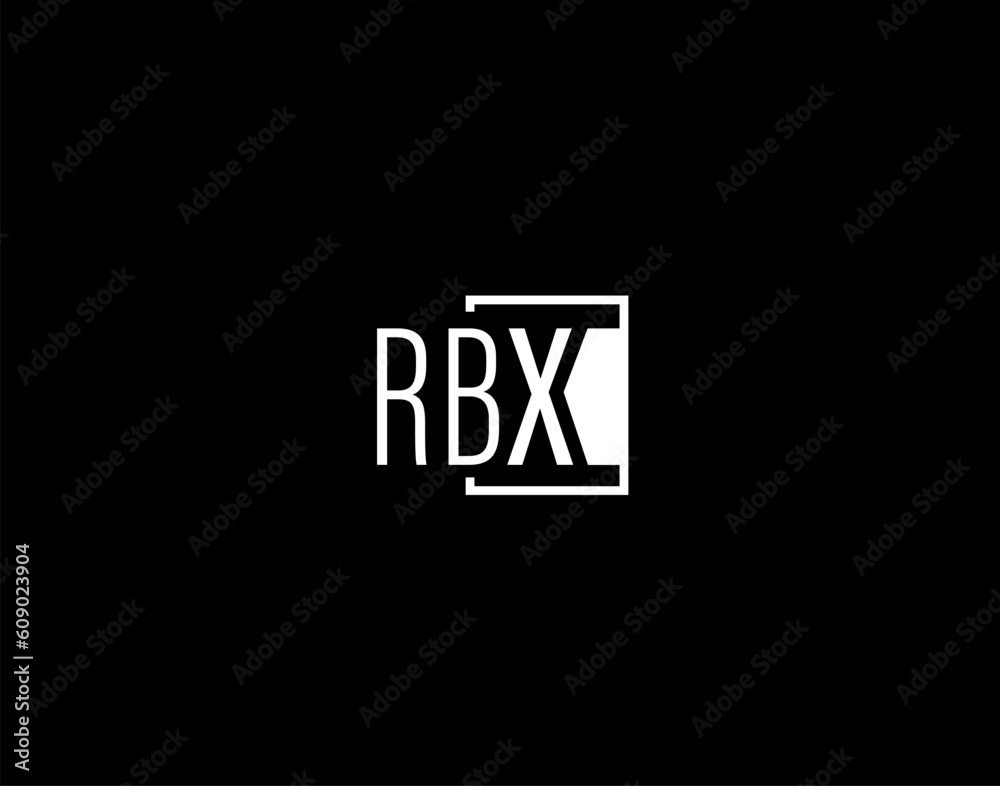RBX Logo and Graphics Design, Modern and Sleek Vector Art and Icons isolated on black background