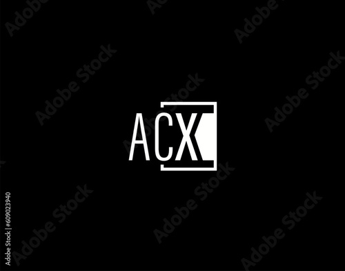 ACX Logo and Graphics Design, Modern and Sleek Vector Art and Icons isolated on black background