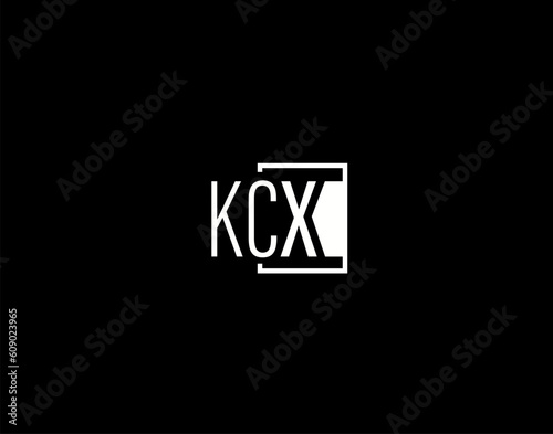 KCX Logo and Graphics Design, Modern and Sleek Vector Art and Icons isolated on black background photo