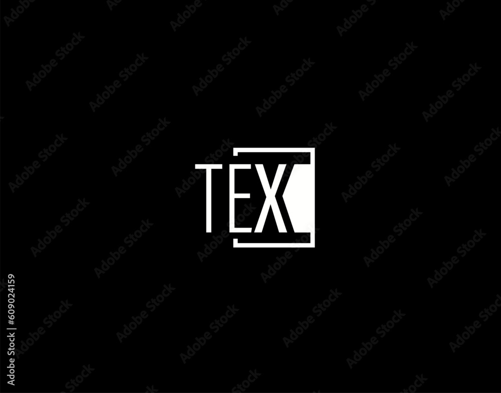 TEX Logo and Graphics Design, Modern and Sleek Vector Art and Icons isolated on black background