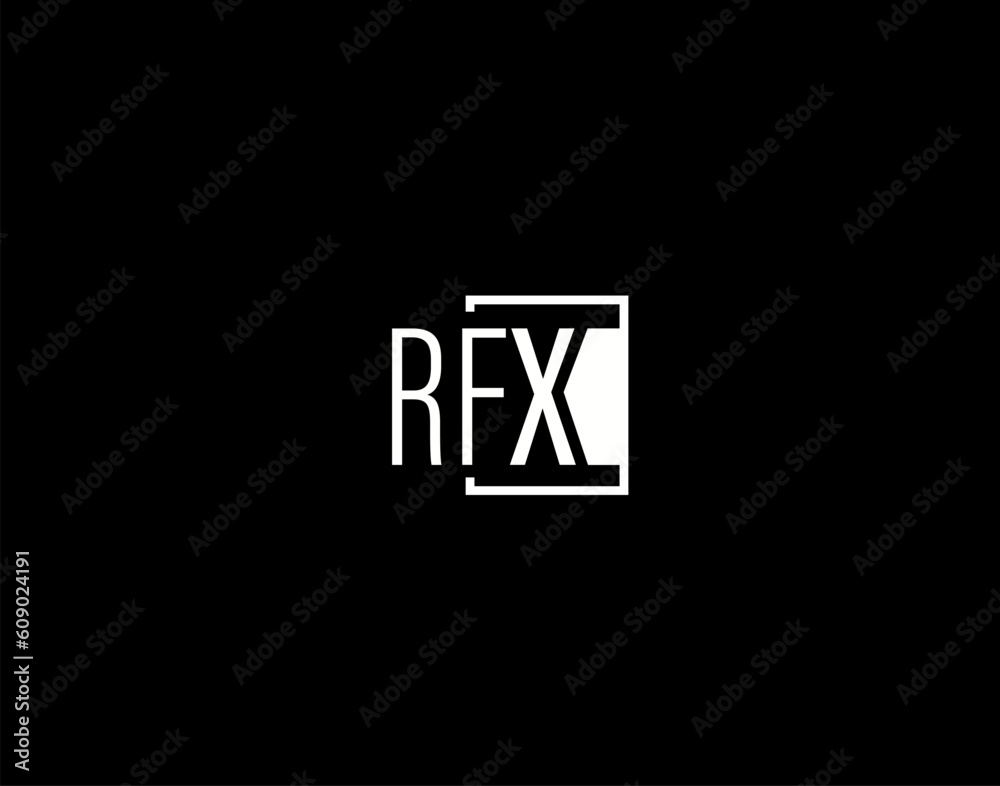 RFX Logo and Graphics Design, Modern and Sleek Vector Art and Icons isolated on black background RFX Logo and Graphics Design, Modern and Sleek Vector Art and Icons isolated on black background