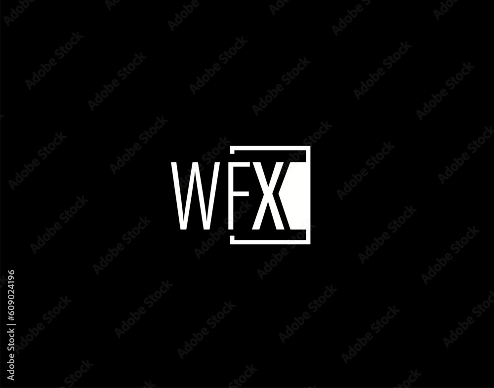 WFX Logo and Graphics Design, Modern and Sleek Vector Art and Icons isolated on black background WFX Logo and Graphics Design, Modern and Sleek Vector Art and Icons isolated on black background