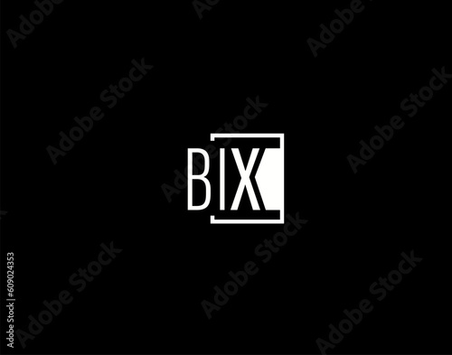 BIX Logo and Graphics Design, Modern and Sleek Vector Art and Icons isolated on black background