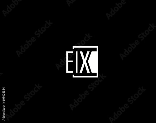 EIX Logo and Graphics Design, Modern and Sleek Vector Art and Icons isolated on black background