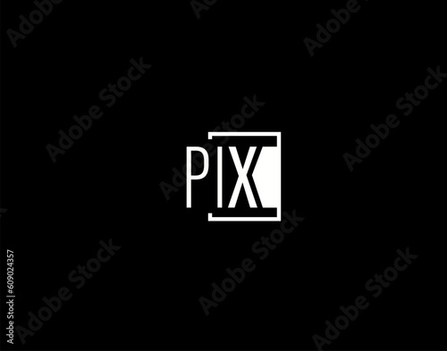 фотографія PIX Logo and Graphics Design, Modern and Sleek Vector Art and Icons isolated on