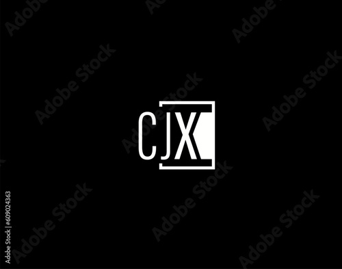 CJX Logo and Graphics Design, Modern and Sleek Vector Art and Icons isolated on black background