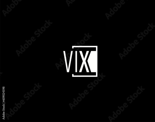 VIX Logo and Graphics Design, Modern and Sleek Vector Art and Icons isolated on black background