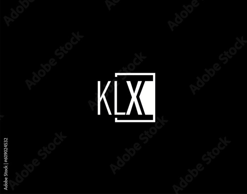 KLX Logo and Graphics Design, Modern and Sleek Vector Art and Icons isolated on black background photo