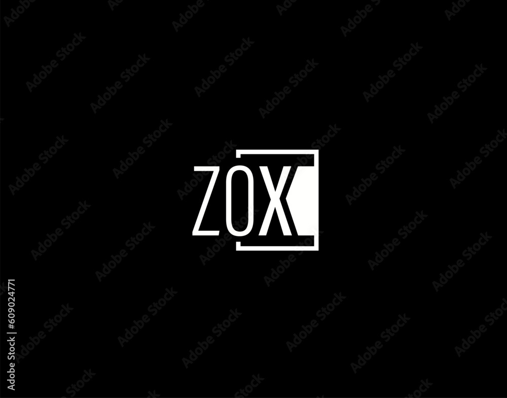 ZOX Logo and Graphics Design, Modern and Sleek Vector Art and Icons isolated on black background ZOX Logo and Graphics Design, Modern and Sleek Vector Art and Icons isolated on black background