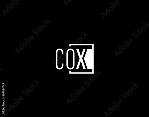 COX Logo and Graphics Design, Modern and Sleek Vector Art and Icons isolated on black background