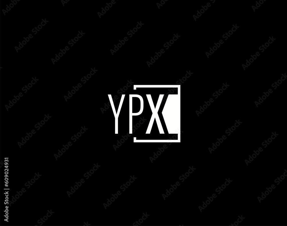 YPX Logo and Graphics Design, Modern and Sleek Vector Art and Icons isolated on black background