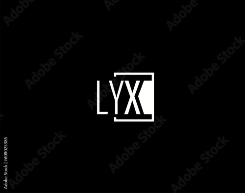 LYX Logo and Graphics Design, Modern and Sleek Vector Art and Icons isolated on black background