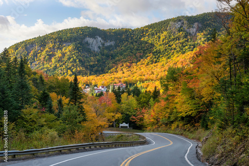 Autumn colors at Dixville Notch Sate Park - New Hampshire - Scenic Drive - The Balsams resort