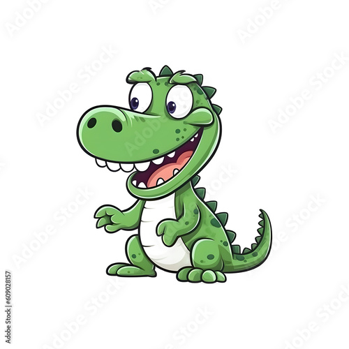 Mystical Predator  Captivating 2D Illustration of a Crocodile