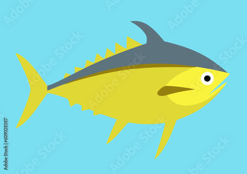 yellow fin tuna vector illustration
