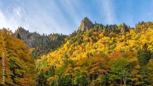 Early morning autumn colors at Dixville Notch Sate Park - New Hampshire 
