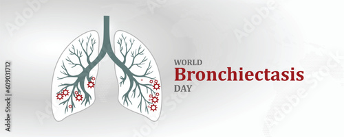 World Bronchiectasis Day Vector Illustration. World Lung Cancer Day. World Lung Cancer Day. Lung cancer creative.