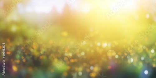 Blurred nature abstract bokeh background, Generative AI