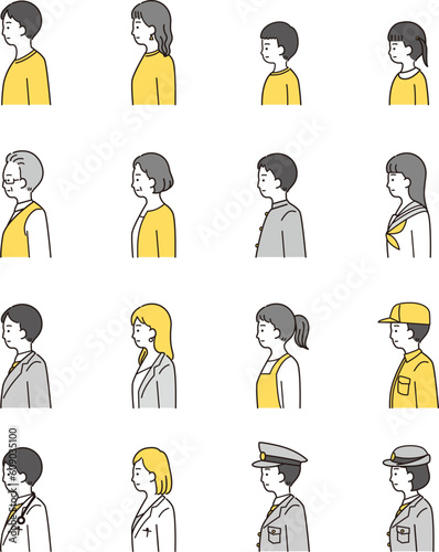 シンプルな人物イラスト左