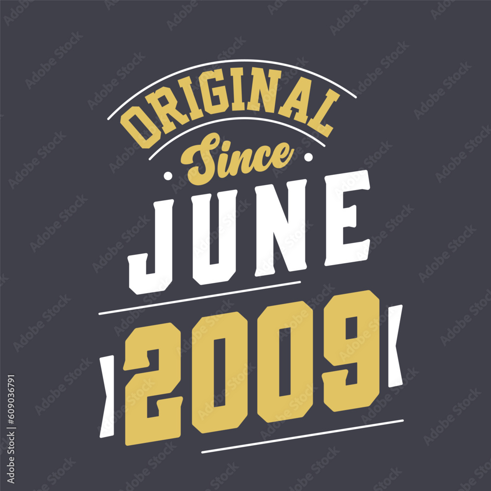 Original Since June 2009. Born in June 2009 Retro Vintage Birthday Original Since June 2009. Born in June 2009 Retro Vintage Birthday