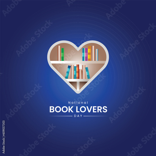 National Book Lovers Day. Book Lovers Day Vector Illustration. 
