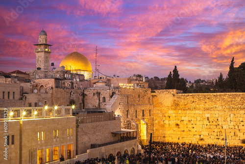 The Western Wall and Dome of the Rock, Jerusalem, Israel photo