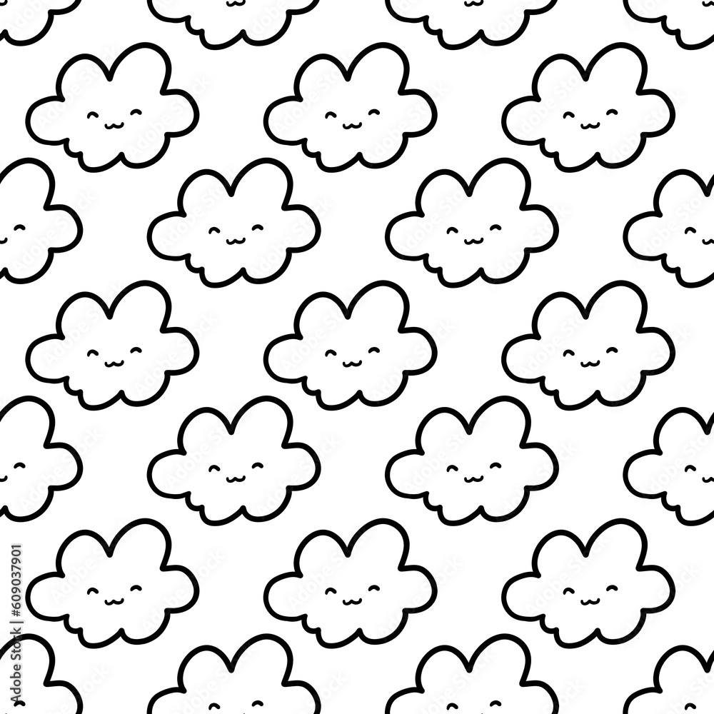 seamless pattern with clouds seamless pattern with clouds