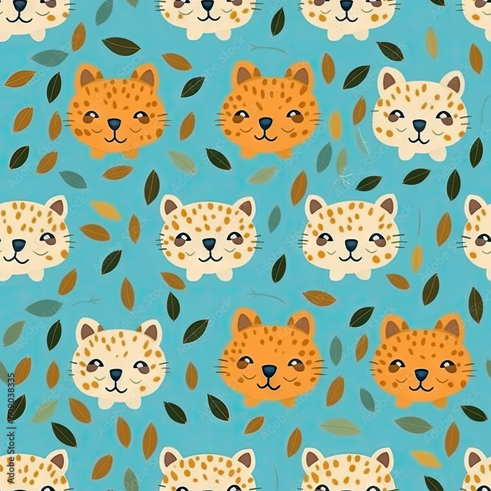 cute_cartoon_cheetah_seamless_pattern