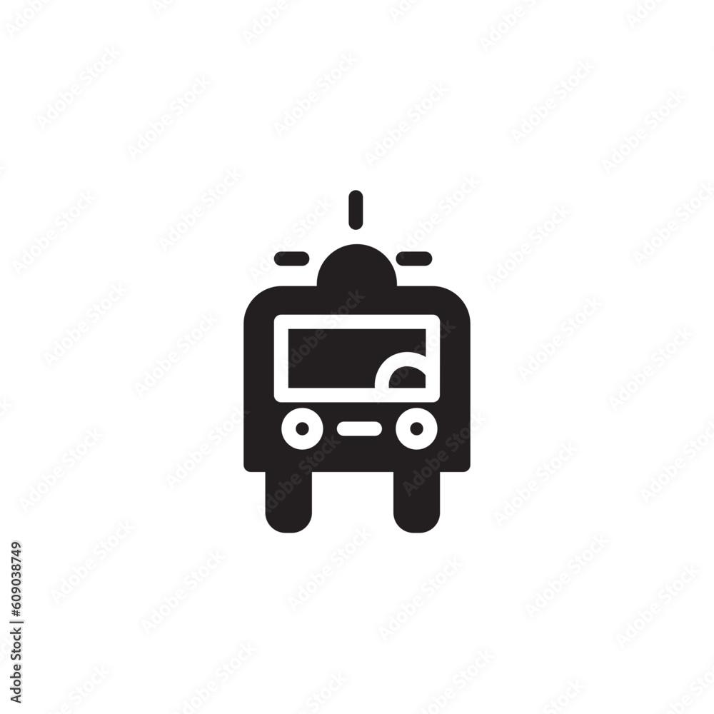 Fototapeta premium Ambulance Car Hospital Solid Icon