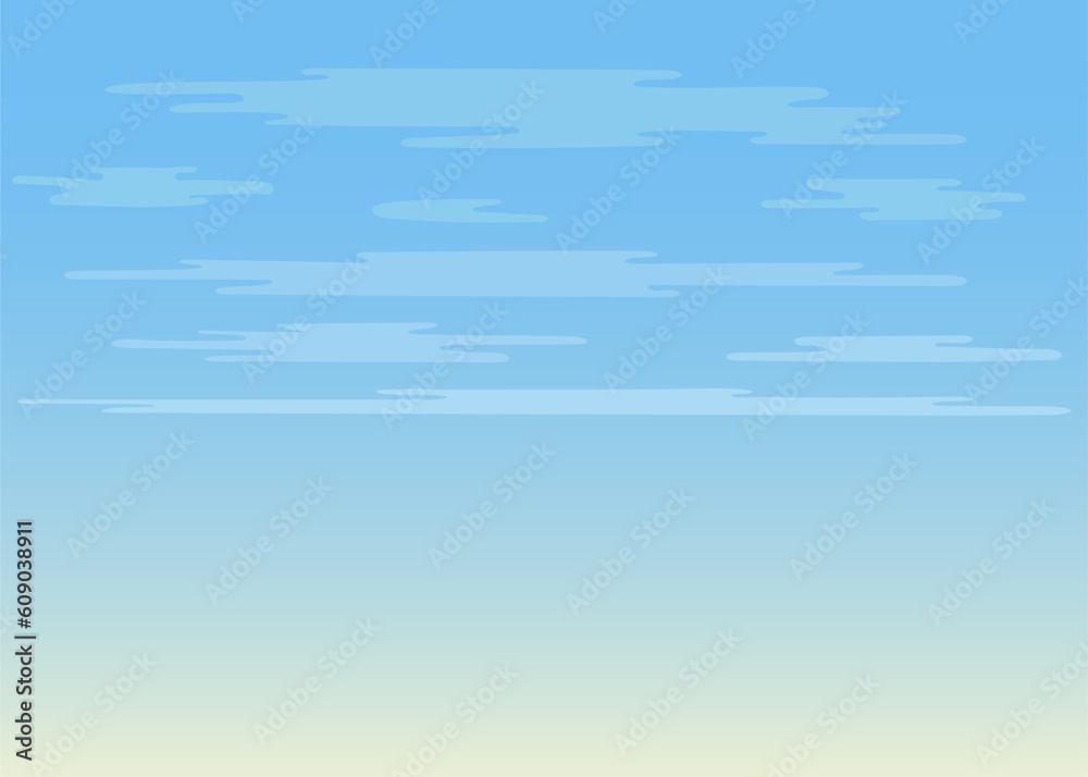 White cloud shape on blue sky background, weather. Simple flat style of different clouds. High environment. Vector White cloud shape on blue sky background, weather. Simple flat style of different clouds. High environment. Vector