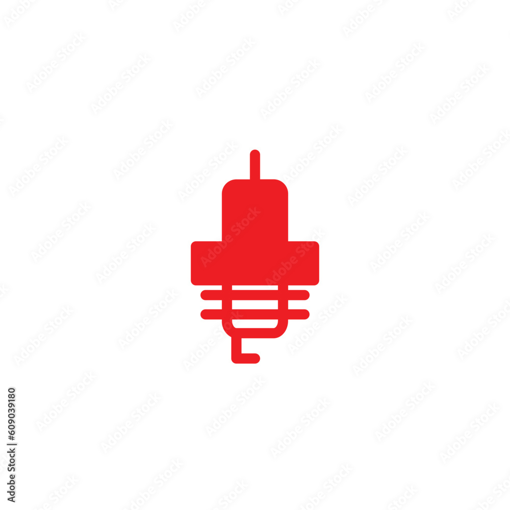 Obraz premium Parts Service Ignition Solid Icon