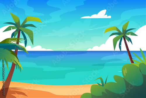 beach summer landscape background