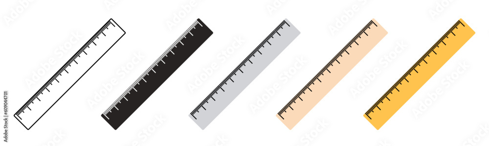Ruler vector icon. Measuring tool, school supplies. Vector illustration. EPS 10 Ruler vector icon. Measuring tool, school supplies. Vector illustration. EPS 10