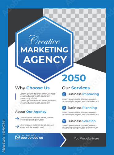 Corporate business flyer design template 