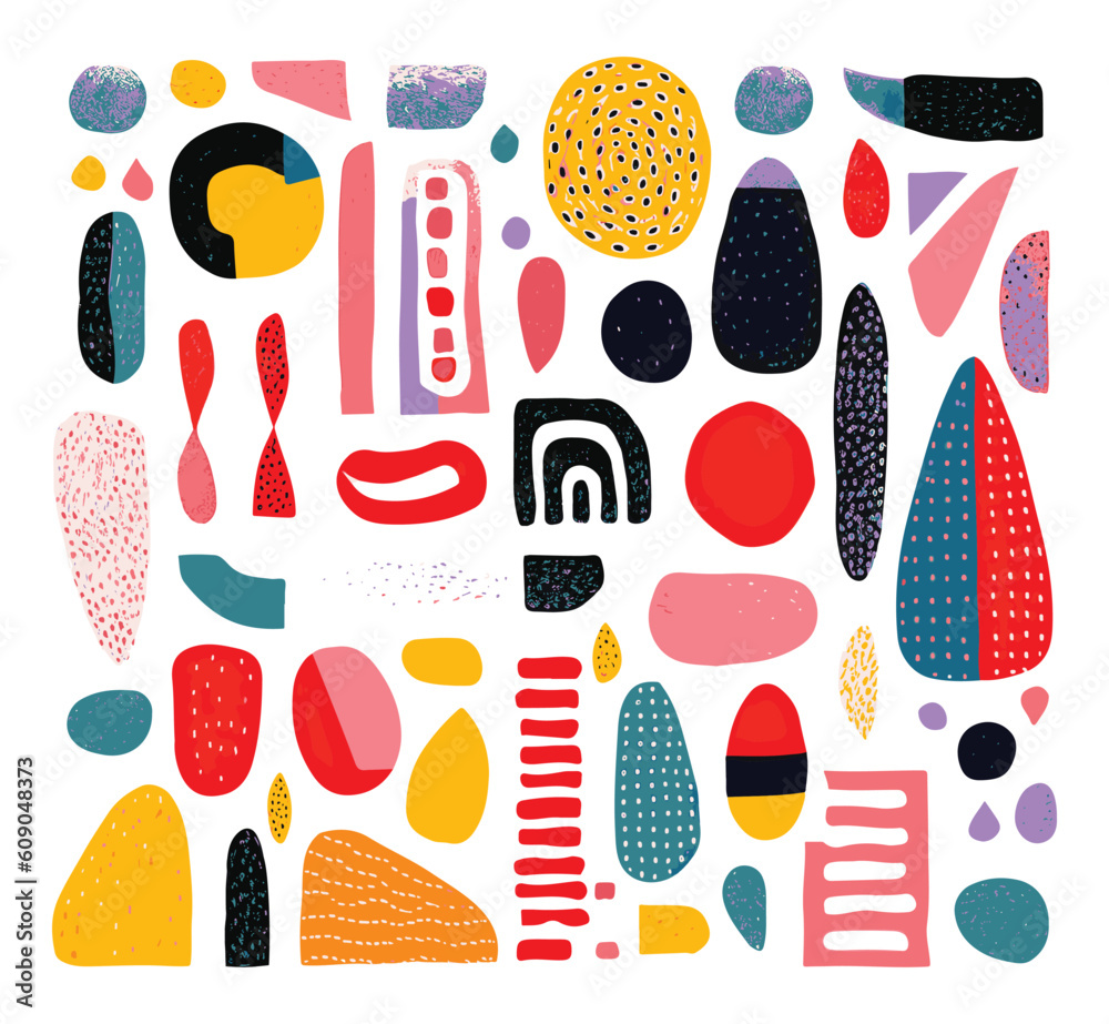 Colorful trendy abstract geometric shape.