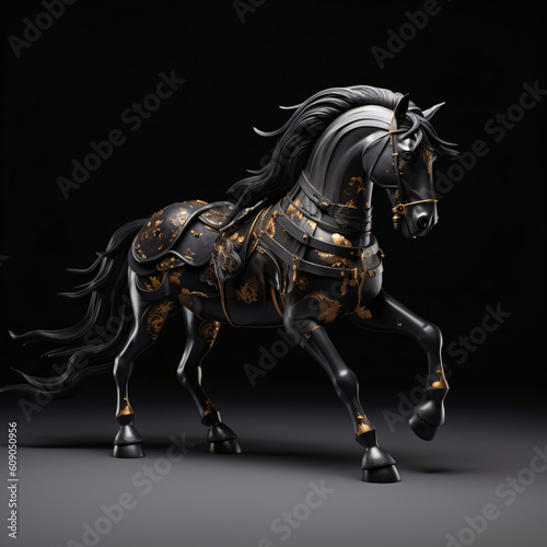 black armor horse